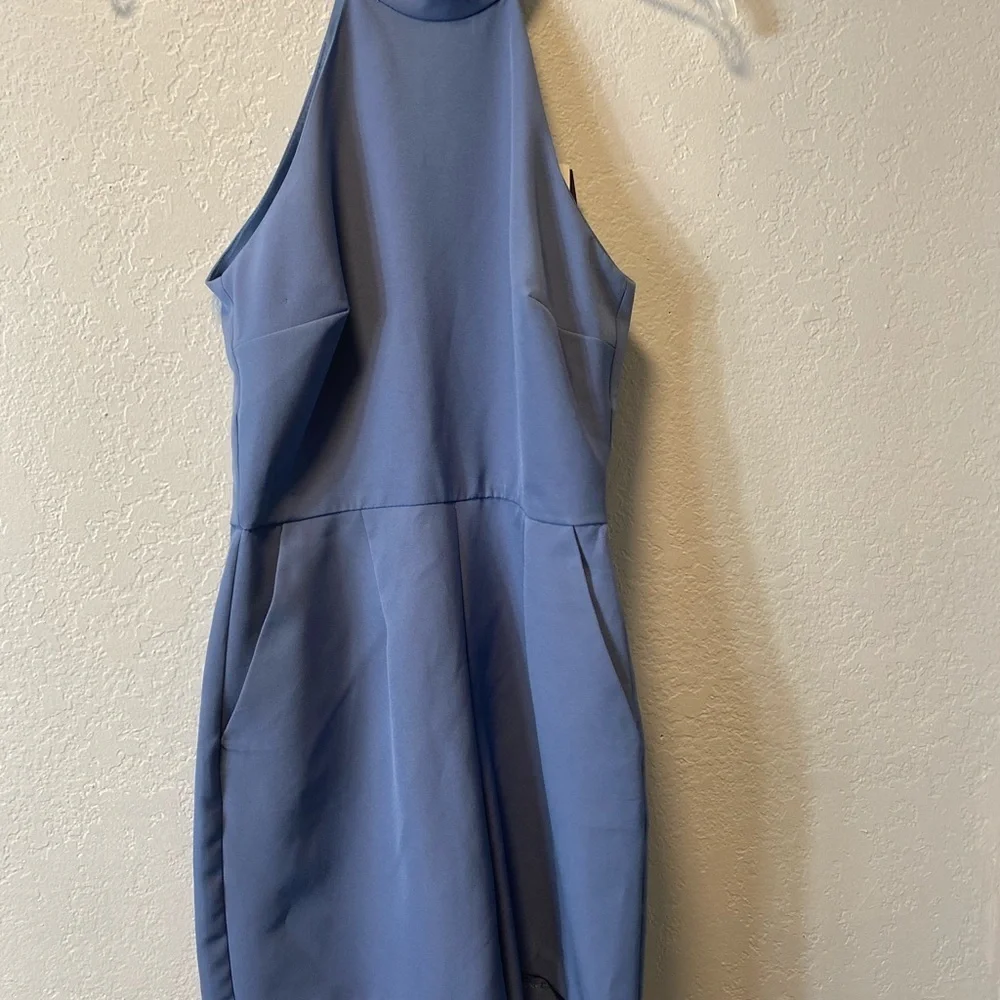 asos womens romper blue sz 4